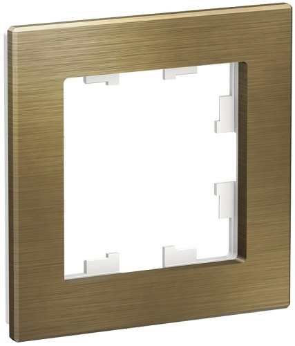 Рамка универсальная Systeme Electric AtlasDesign Nature 1-м. металл латунь картинка